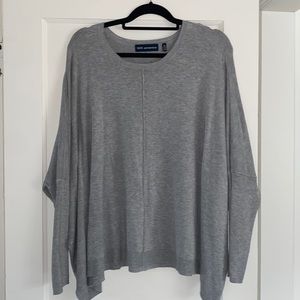 525 America grey sweater with central piping